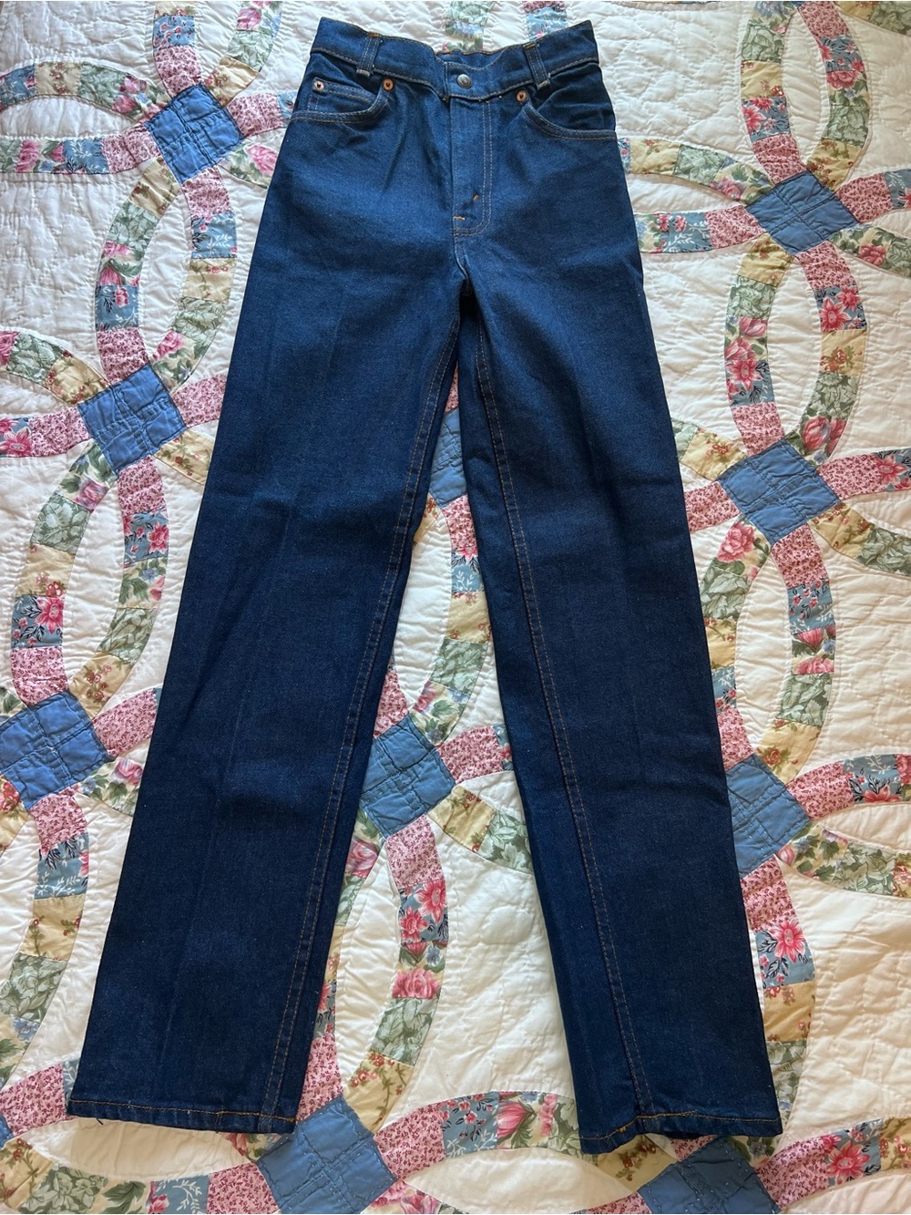 Vtg 1981 Levis Orange Tab Jeans Dark Wash Straight Leg High Waist 31409 80s